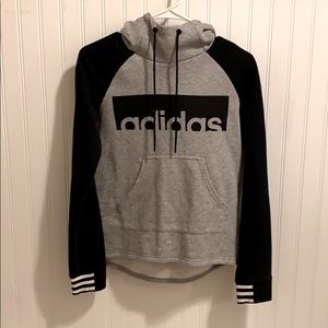 Girls Gray & Black Adidas Hoodie!